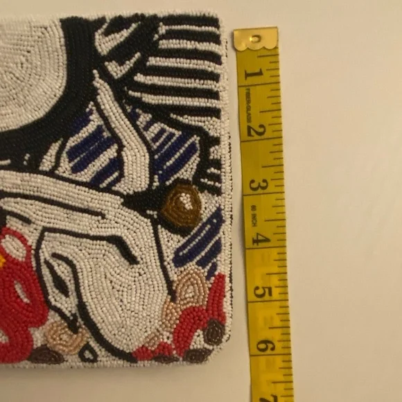 Bien Abye Bead Art Work Haitian Handbag Unique Design O/S - Picture 8 of 10